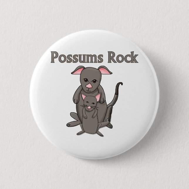 Chapa Redonda De 5 Cm Roca de los Possums (Anverso)