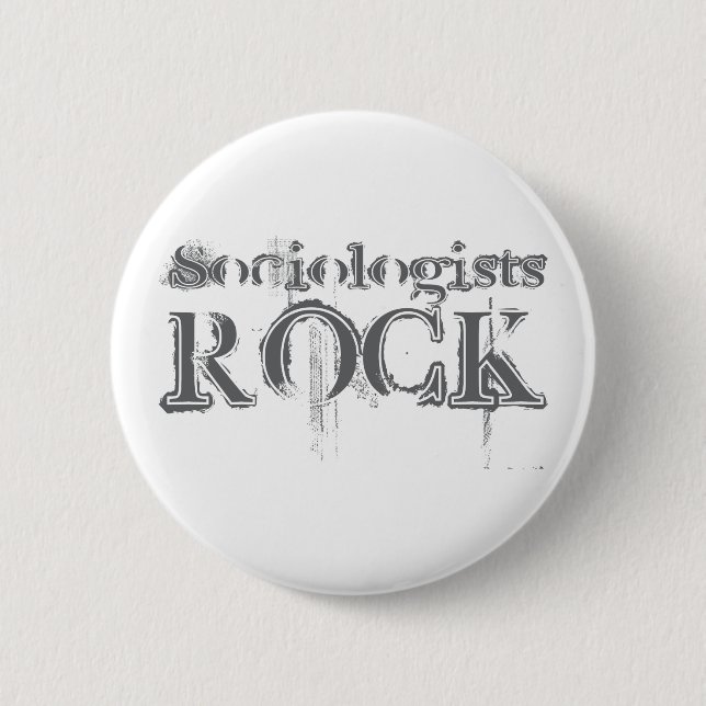 Chapa Redonda De 5 Cm Roca de los sociólogos (Anverso)