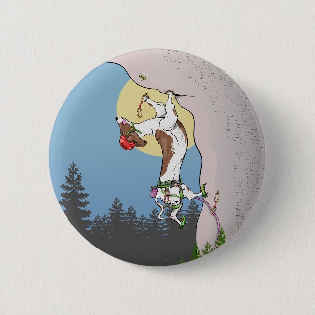 Chapa Redonda De 5 Cm Roca de perro de Dachshund (Anverso)