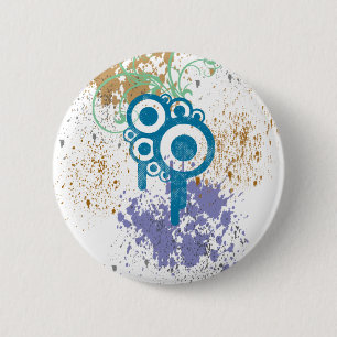 Chapa Redonda De 5 Cm ¡Roca encendido!  ¡Reglas del Grunge!  Pin