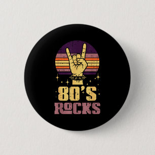 Chapa Redonda De 5 Cm Rocanrolero de los 80 Mano Música de Metal Punk Vi