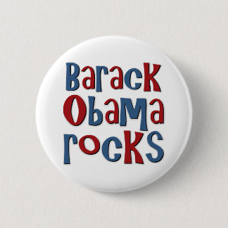 Chapa Redonda De 5 Cm Rocas de Barack Obama