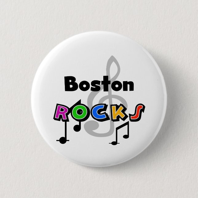 Chapa Redonda De 5 Cm Rocas de Boston (Anverso)