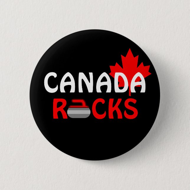 Chapa Redonda De 5 Cm Rocas de Canadá - encrespándose (Anverso)