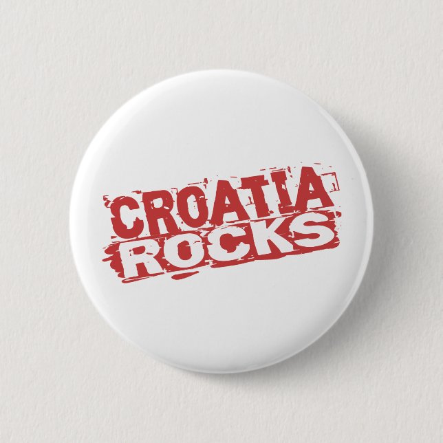 Chapa Redonda De 5 Cm Rocas de Croacia (Anverso)