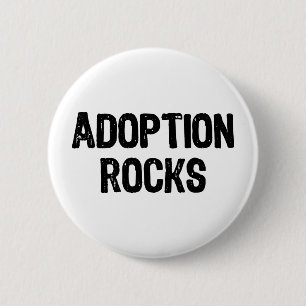 Chapa Redonda De 5 Cm Rocas de la adopción