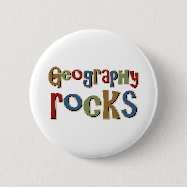 Chapa Redonda De 5 Cm Rocas de la geografía (Anverso)
