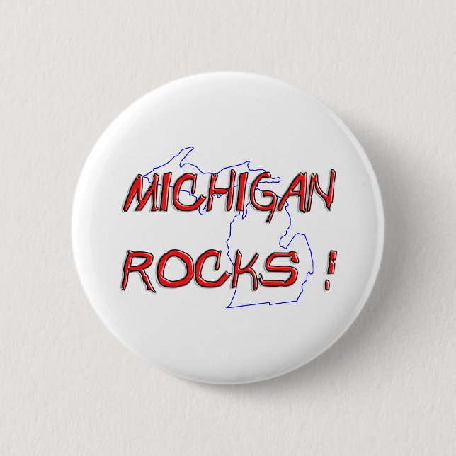 Chapa Redonda De 5 Cm ROCAS de Michigan (Anverso)