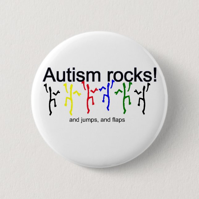 Chapa Redonda De 5 Cm ¡Rocas del autismo! (Anverso)