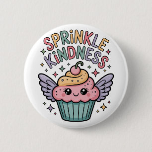 Chapa Redonda De 5 Cm Rocía Amabilidad Cupcake