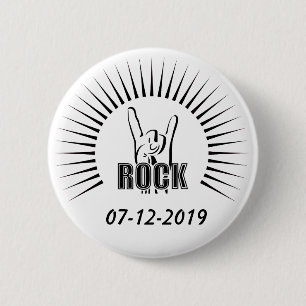 Chapa Redonda De 5 Cm Rock