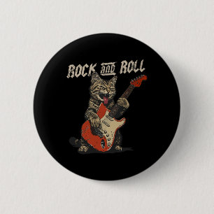 Chapa Redonda De 5 Cm Rock And Roll Guitarista De Rock Vintage Ca
