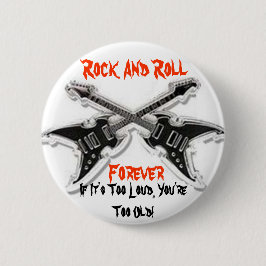 Chapa Redonda De 5 Cm Rock-and-roll para siempre