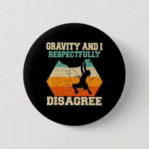 Chapa Redonda De 5 Cm Rock Climber Bouldering Vintage Retro Rock Climbin