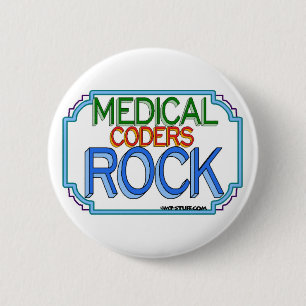 Chapa Redonda De 5 Cm Rock de código médico