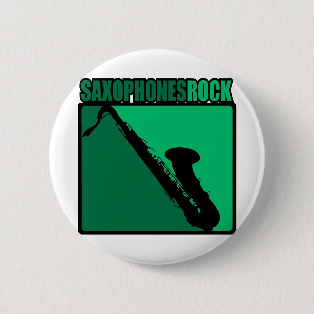 Chapa Redonda De 5 Cm ¡Rock de los saxofones! (Anverso)
