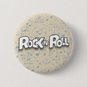 Chapa Redonda De 5 Cm Rock N Roll