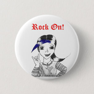 Chapa Redonda De 5 Cm ¡Rock On!