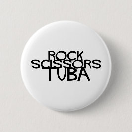 Chapa Redonda De 5 Cm Rock Scissors Tuba