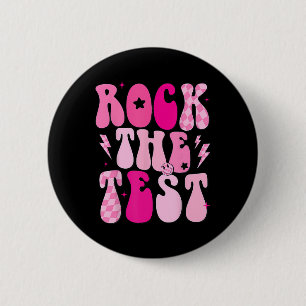Chapa Redonda De 5 Cm Rock The Test Cute Test Day