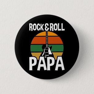 Chapa Redonda De 5 Cm Rock Vintage Retro Y Rollo Papa Padres De La Guita