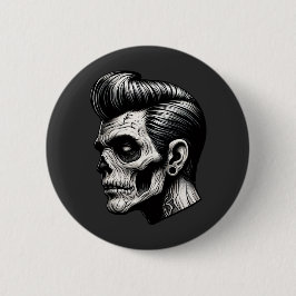 Chapa Redonda De 5 Cm Rockabilly Zombie Vibes