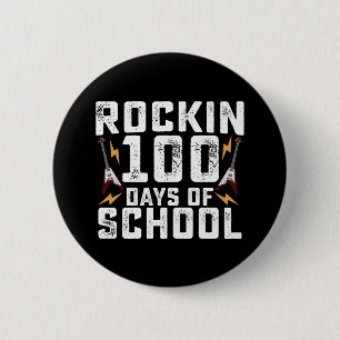 Chapa Redonda De 5 Cm Rockin 100 días de cosecha de guitarra rock escola
