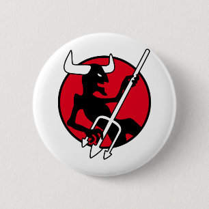 Chapa Redonda De 5 Cm Rockin Devil