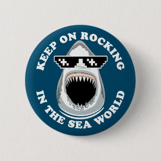 Chapa Redonda De 5 Cm Rocking In The Sea World - Cita De Los Amantes Del