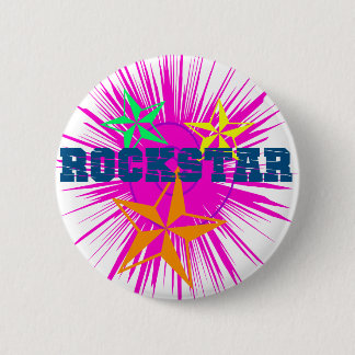 Chapa Redonda De 5 Cm RockStar