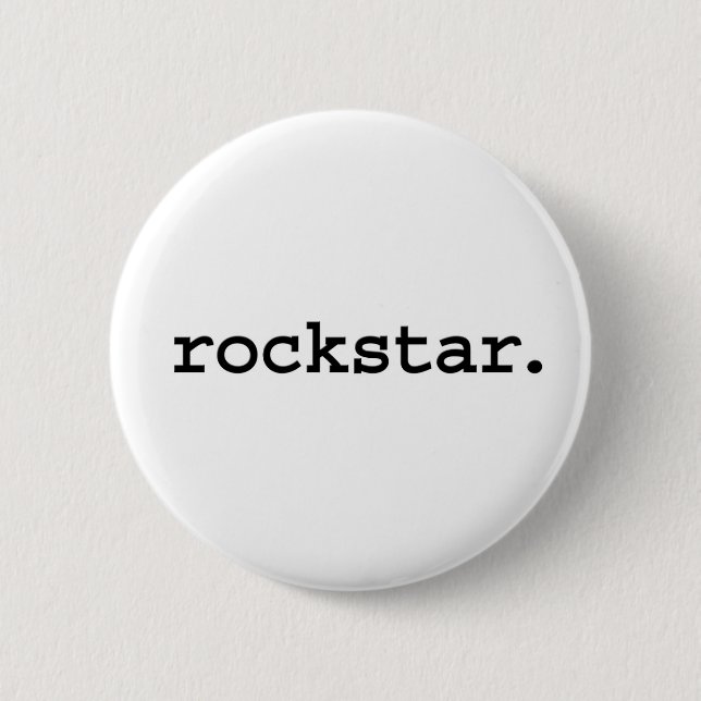 Chapa Redonda De 5 Cm rockstar. (Anverso)
