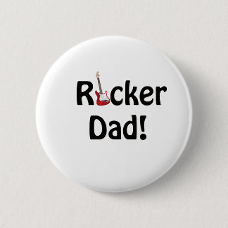 Chapa Redonda De 5 Cm Rockstar Dad