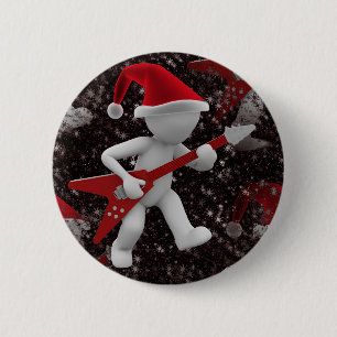Chapa Redonda De 5 Cm rockstar santa