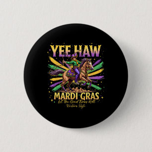 Chapa Redonda De 5 Cm Rodeo Desfile Festividad Vintage Yee Haw