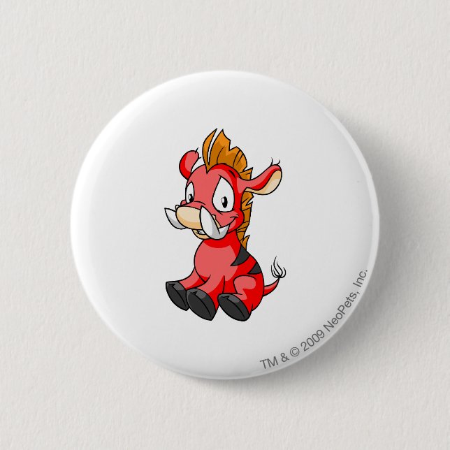 Chapa Redonda De 5 Cm Rojo de Moehog (Anverso)