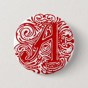 Chapa Redonda De 5 Cm Rojo de Monarchia "A"