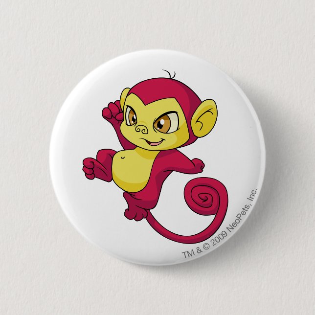 Chapa Redonda De 5 Cm Rojo de Mynci (Anverso)