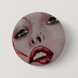 Chapa Redonda De 5 Cm Rojo labios