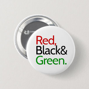 Chapa Redonda De 5 Cm Rojo, negro y verde-africano