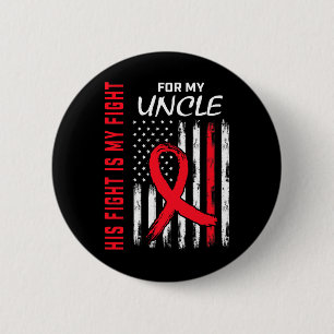 Chapa Redonda De 5 Cm Rojo, su lucha es mi lucha contra la enfermedad ca