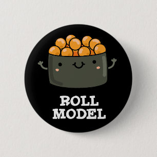 Chapa Redonda De 5 Cm Roll Model Funny Food Sushi Roll Pun