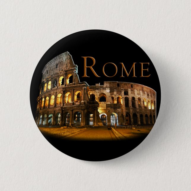 Chapa Redonda De 5 Cm Roma: El Coliseo (Anverso)