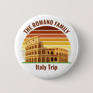 Chapa Redonda De 5 Cm Roma Italia Personalizado de viaje familiar Coloss