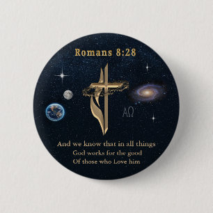Chapa Redonda De 5 Cm Romanos 8:28