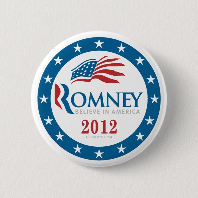 Chapa Redonda De 5 Cm Romney 2012 (Anverso)