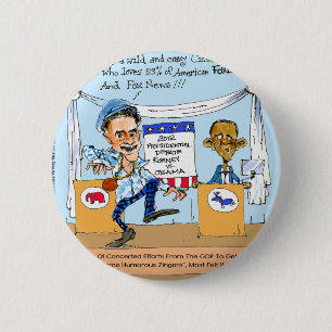Chapa Redonda De 5 Cm Romney Intenta Zingers en Obama Regalos y Tarjetas
