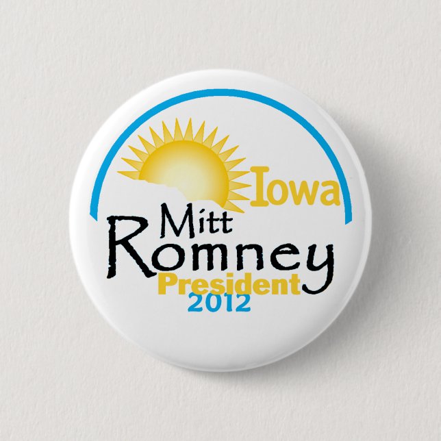 Chapa Redonda De 5 Cm Romney IOWA (Anverso)