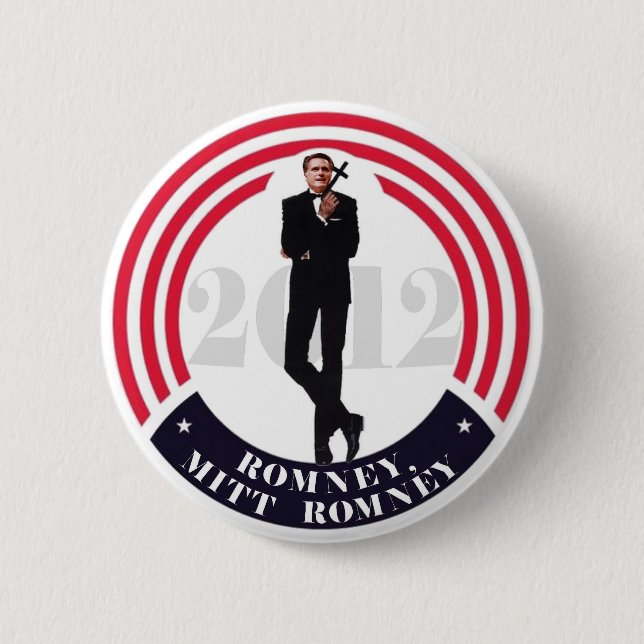 Chapa Redonda De 5 Cm Romney, Mitt Romney (Anverso)