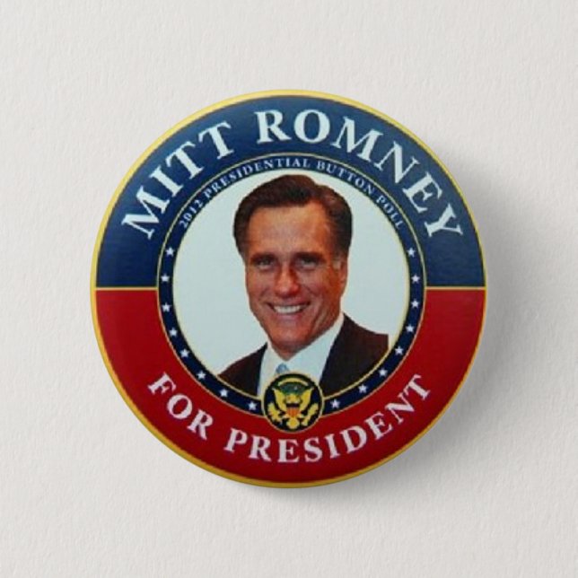 Chapa Redonda De 5 Cm Romney para presidente Button (Anverso)