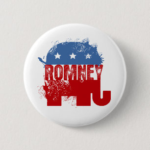 Chapa Redonda De 5 Cm ROMNEY republicano